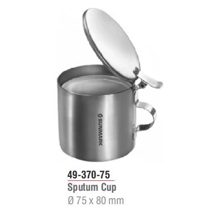 Sputum Cup Ø 75 x 80 mm Stainless Steel for Medical Use