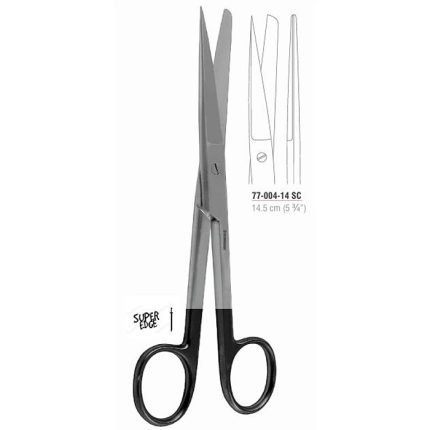 SuperCut straight operating scissors 14.5 cm sharp blunt stainless steel surgical instrument