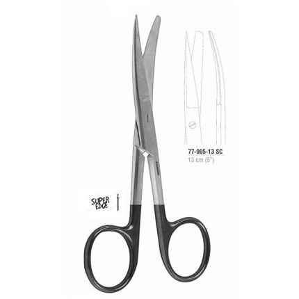 SuperCut curved operating scissors 13 cm sharp blunt stainless steel surgical instrument