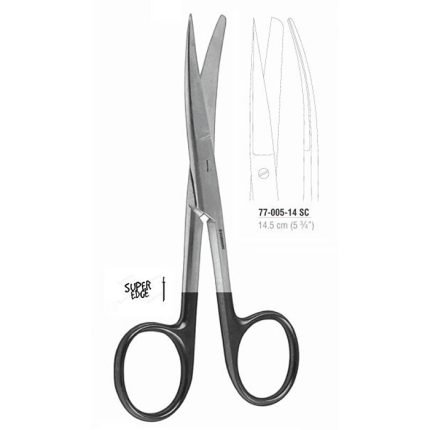 SuperCut curved operating scissors 14.5 cm sharp blunt stainless steel surgical instrument