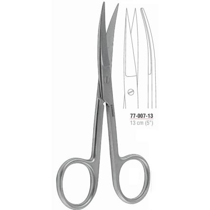 Operating Scissor Curved Sharp/Sharp 13 cm stainless steel surgical instrument
