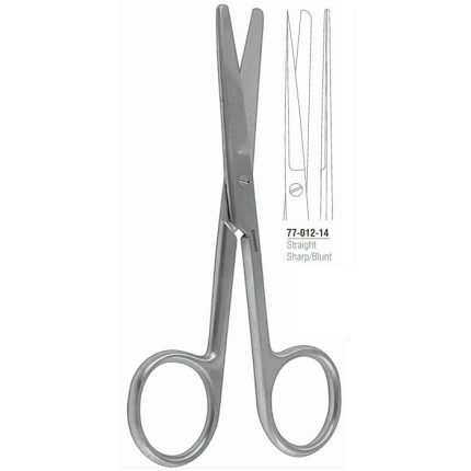 Operating Scissor Straight Sharp/Blunt 14.5 cm stainless steel surgical instrument