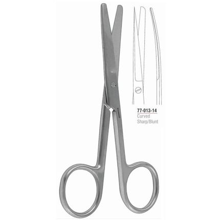 Operating Scissor Curved Sharp/Blunt 14.5 cm stainless steel surgical instrument