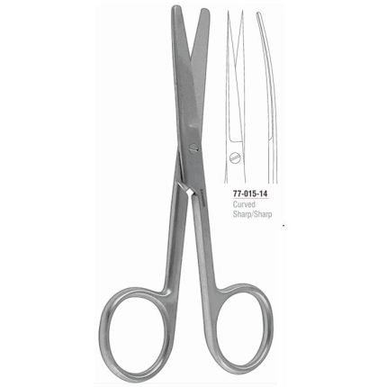 Operating Scissor Curved Sharp/Sharp 14.5 cm stainless steel surgical instrument