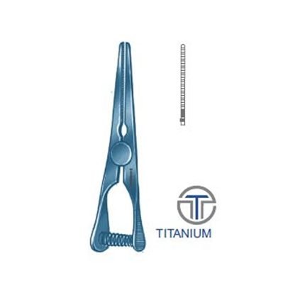 Mini-Glover Arteria Atrauma Bulldog Clamp Straight 30 mm Jaw Length 9 mm Titanium