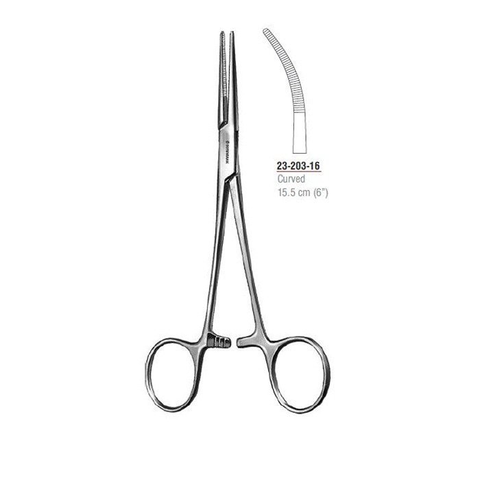 Kelly-Rankin Haemostatic Forcep Curved 15.5 cm - 6" Stainless Steel