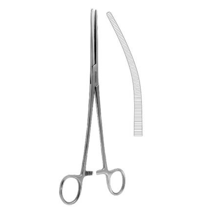 Sarot Haemostatic Forcep Curved 24.5 cm - 9 3/4" Stainless Steel