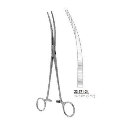 Crafoord Haemostatic Forcep Curved 24.5 cm - 9 3/4" Stainless Steel