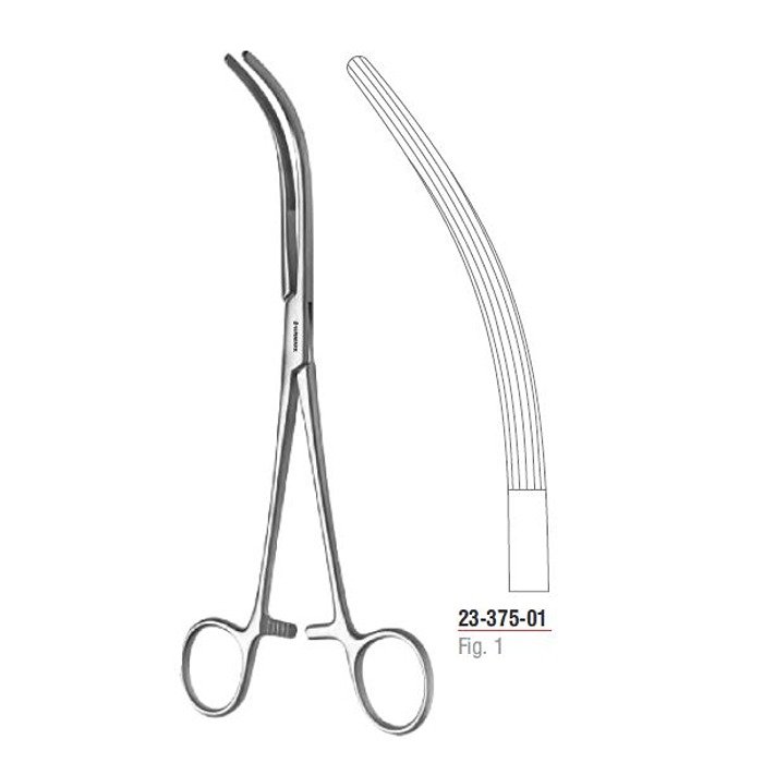 23-375-01 Crafoord-Sellors Haemostatic Forcep Fig. 1 24 cm - 9 1/2" Stainless Steel