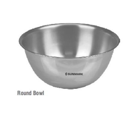 Stainless steel round bowl 6000 ccm Ø 330 x 90 mm
