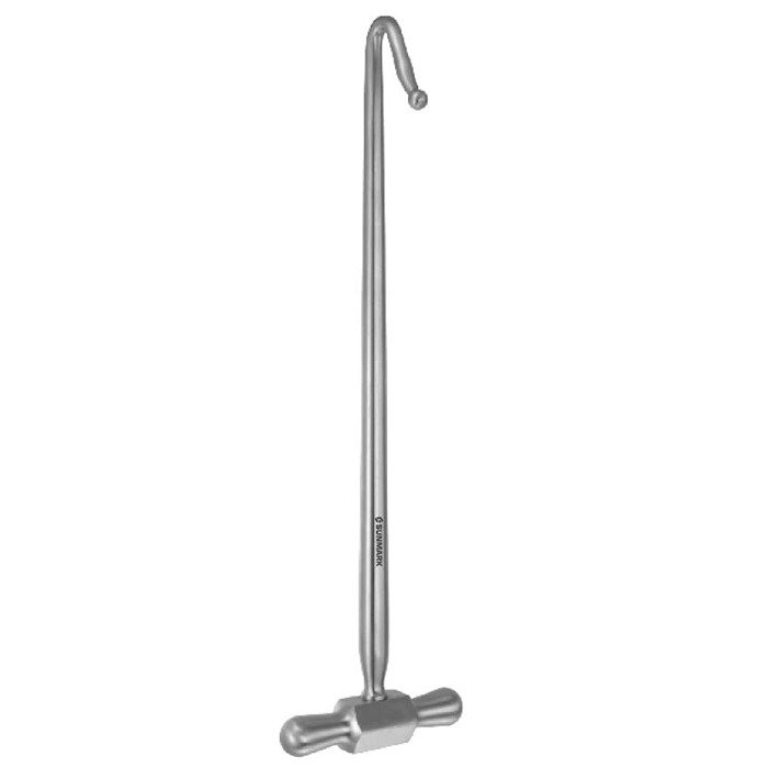 62-501-30 Braun Decapitating Hook: Braun Decapitating Hook 30 cm - 11 3/4" stainless steel obstetric surgical instrument.