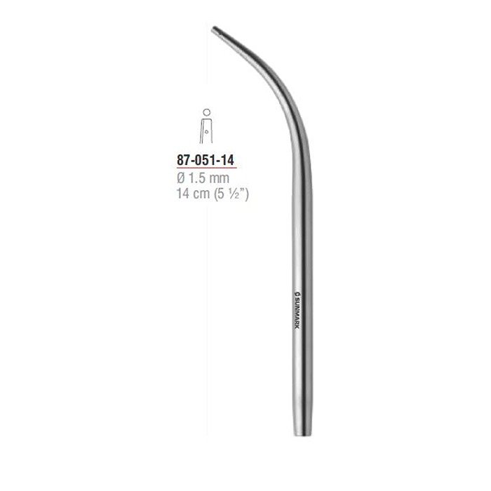 87-051-14 Suction Tube stainless steel surgical instruments available in 14 cm and 18 cm lengths with 1.5 mm Ø