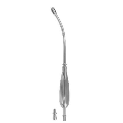 27.5 cm x 9.0 mm Ø – DeBakey Suction Tube 27.5 cm – stainless steel smooth tip for adult surgical suction.