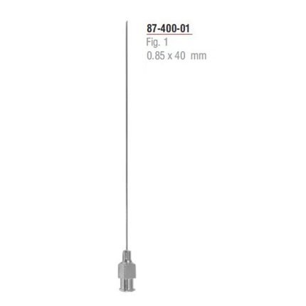 Fig. 1 Ø 0.85 x 40 mm – Hypodermic Needle Fig. 1 – stainless steel for injection and aspiration.