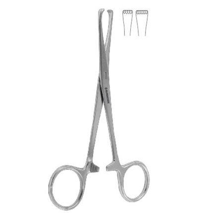 Tuffier Haemostatic Forcep 4 x 5 Teeth 12.5 cm - 5" Stainless Steel