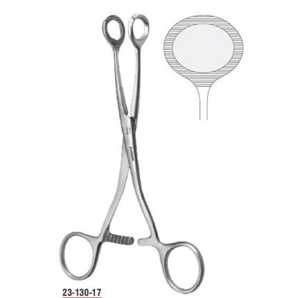 Collin tumor grasping forcep 17 cm stainless steel.