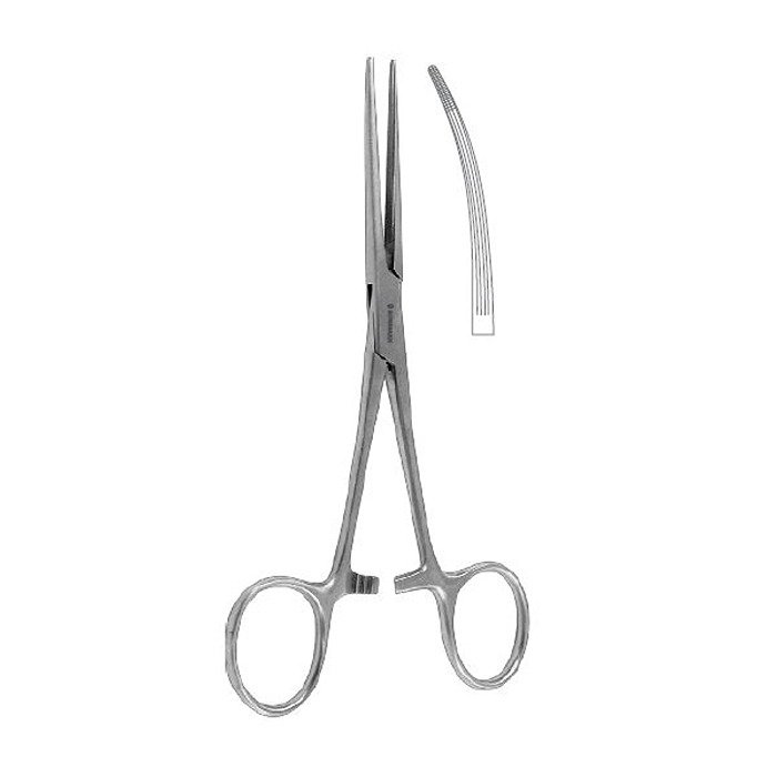Bainbridge Haemostatic Forcep Curved 15 cm longitudinally serrated stainless steel