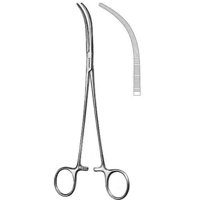 Overholt-Mixter Dissecting and Ligature Forcep Curved 21.5 cm - 8 1/2" Stainless Steel