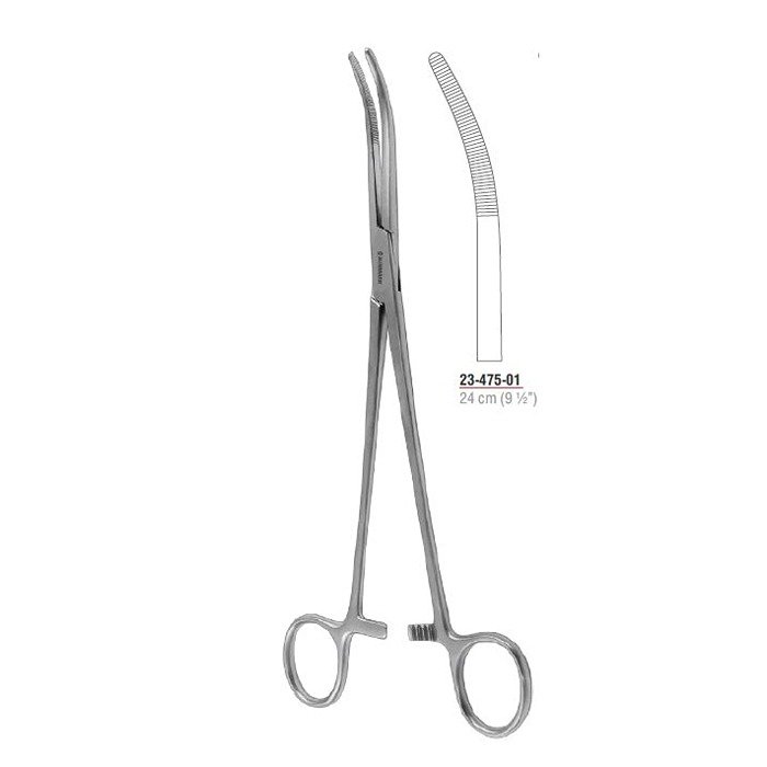 23-475-01 Rumel Dissecting and Ligature Forcep Slightly Curved 24 cm - 9 1/2" Stainless Steel