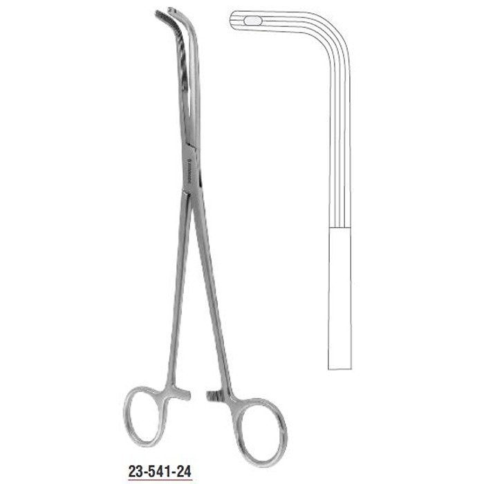 Finochietto dissecting and ligature forcep right angled 24 cm stainless steel.