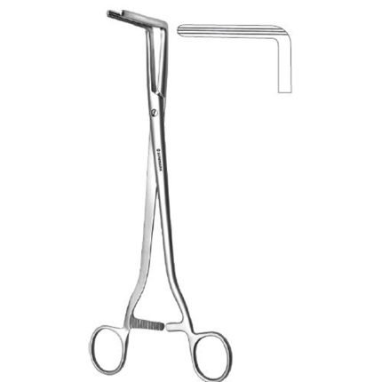 Wertheim Atrauma Vaginal Clamp Right Angled 25 cm stainless steel
