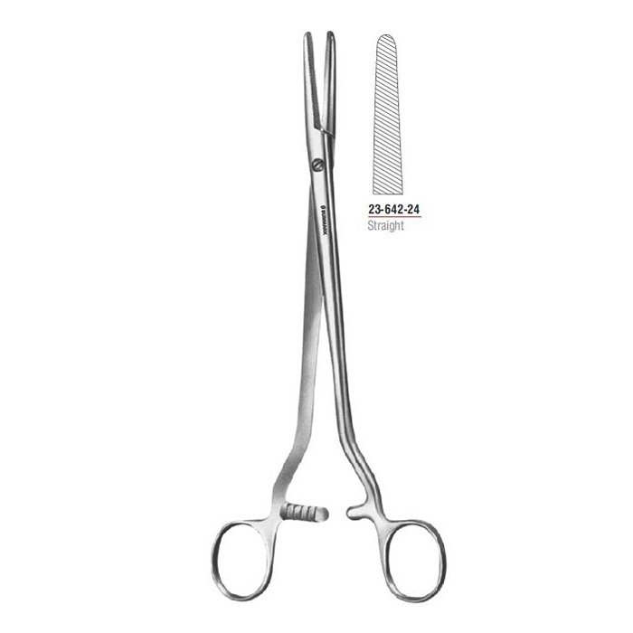 Segond-Landau Hysterectomy Forcep Straight – stainless steel surgical instrument.