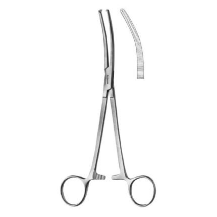 Berkeley-Bonney hysterectomy forcep curved 20 cm stainless steel