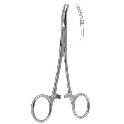 Mikulicz-Baby Peritoneum Forcep Curved 14.5 cm 1x2 Teeth stainless steel