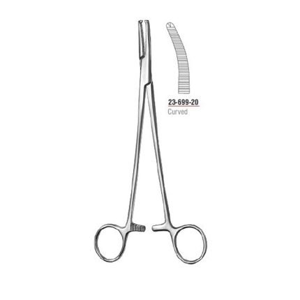 Faure Peritoneum Forcep Curved 21 cm 1x2 Teeth stainless steel