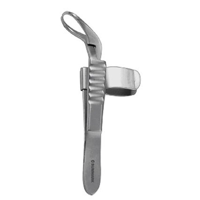 Jones-Martin towel clamp with cable holder 8.5 cm stainless steel.