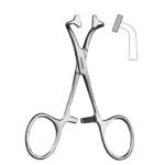Non-perforating towel clamp 13.5 cm stainless steel.