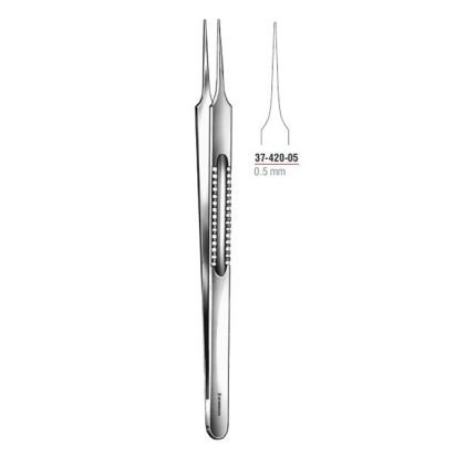 Lazar Micro Suturing Forcep 15.5 cm - 6" Tip Size 0.5 mm Stainless Steel