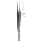 Micro Suturing Forcep Curved - With Platform 12 cm - 4 3/4" Tip Size 0.3 mm Stainless Steel