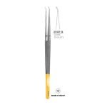 Diam-n-Dust™ Micro Suturing Forcep Curved - With Counter Balance 15 cm - 6" Stainless Steel
