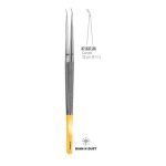 Diam-n-Dust™ Micro Suturing Forcep Curved - With Counter Balance 25 cm - 9 3/4" Stainless Steel
